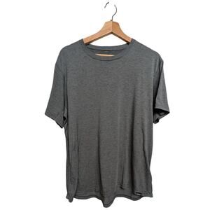 Patagonia Worn Wear Short Sleeve Tshirt Capilene Cool Trail Heather Gray Mens XL